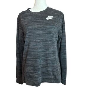 Active Seller! Nike Women's Long Sleeve Shirt Small Black Gray Athleisure Top